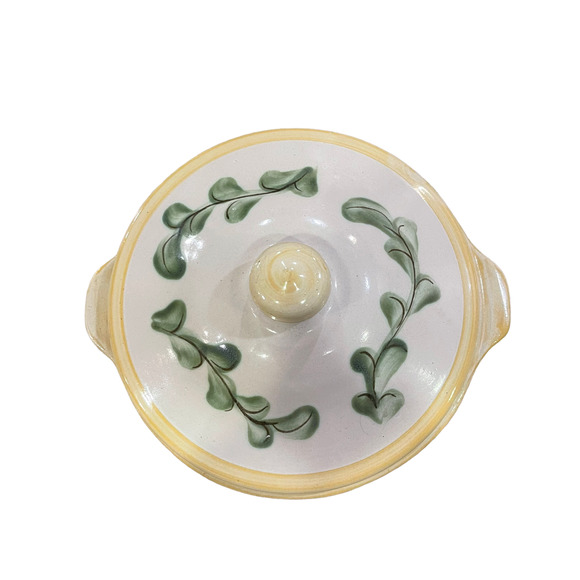 Louisville‎ Stoneware 9.5" Casserole Covered Dish w Lid Round Multicolor Flower - Picture 2 of 9